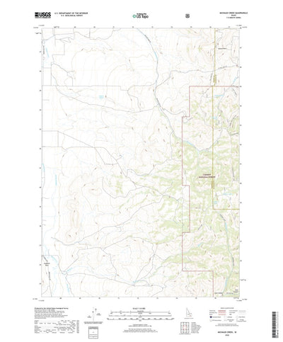 United States Geological Survey Michaud Creek, ID (2020, 24000-Scale) digital map