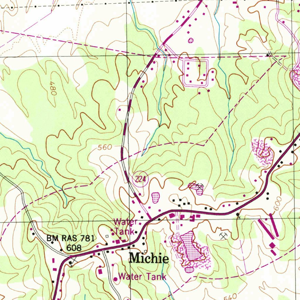 Michie, TN (1949, 24000Scale) Map by United States Geological Survey