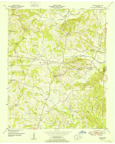 United States Geological Survey Michie, TN (1952, 24000-Scale) digital map