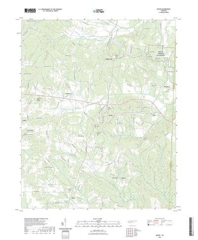 United States Geological Survey Michie, TN (2022, 24000-Scale) digital map