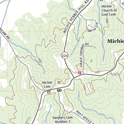 United States Geological Survey Michie, TN (2022, 24000-Scale) digital map