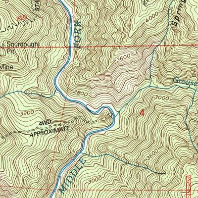 United States Geological Survey Michigan Bluff, CA (2000, 24000-Scale) digital map