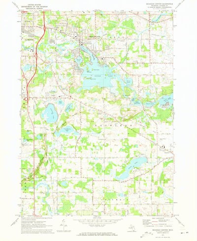 United States Geological Survey Michigan Center, MI (1971, 24000-Scale) digital map