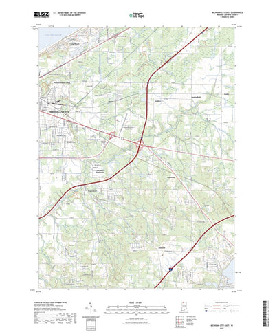 United States Geological Survey Michigan City East, IN (2022, 24000-Scale) digital map
