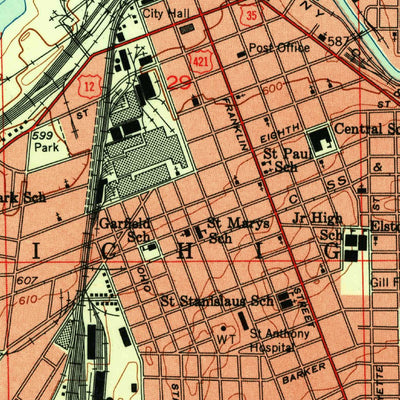 United States Geological Survey Michigan City West, IN (1953, 24000-Scale) digital map