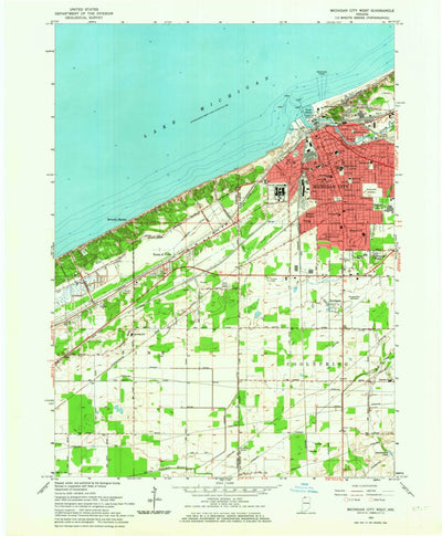 United States Geological Survey Michigan City West, IN (1962, 24000-Scale) digital map