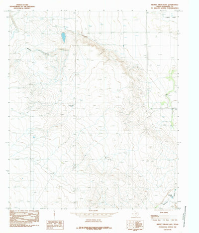 United States Geological Survey Mickey Draw East, TX (1984, 24000-Scale) digital map