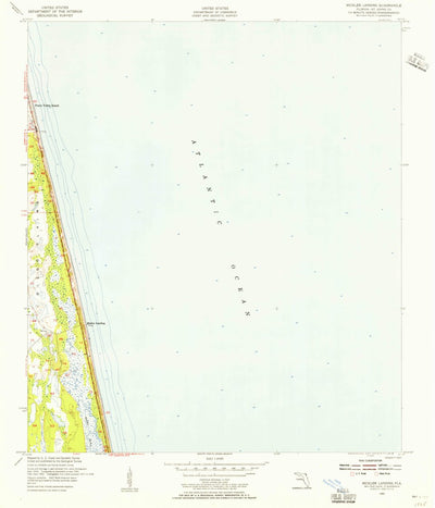 United States Geological Survey Mickler Landing, FL (1952, 24000-Scale) digital map