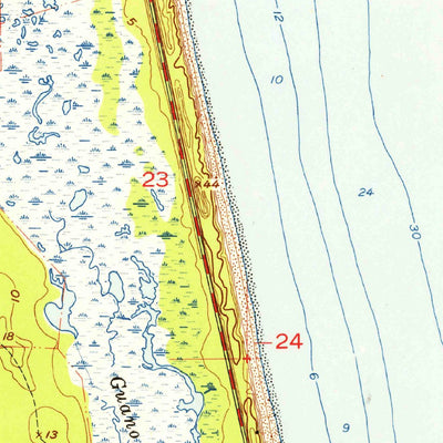 United States Geological Survey Mickler Landing, FL (1952, 24000-Scale) digital map