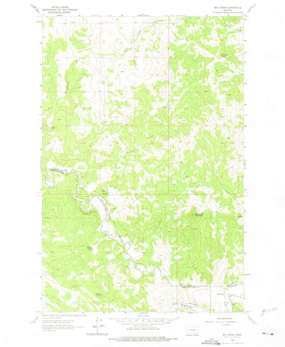 United States Geological Survey Mid Canon, MT (1961, 24000-Scale) digital map