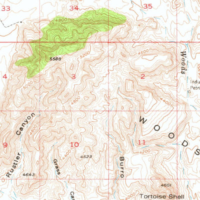 United States Geological Survey Mid Hills, CA (1955, 62500-Scale) digital map