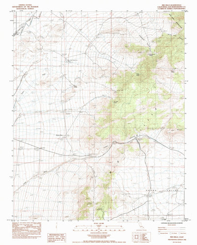 United States Geological Survey Mid Hills, CA (1983, 24000-Scale) digital map