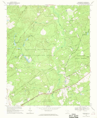 United States Geological Survey Middendorf, SC (1968, 24000-Scale) digital map