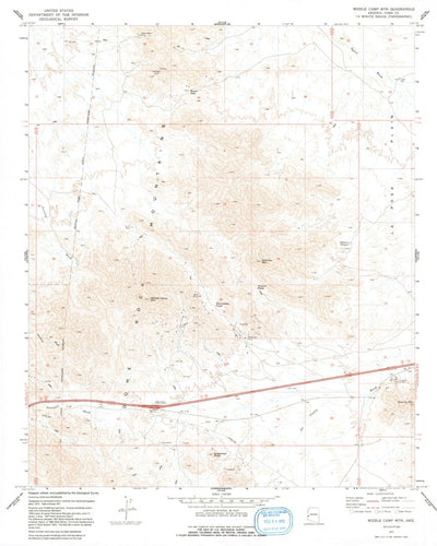 United States Geological Survey Middle Camp Mountain, AZ (1971, 24000-Scale) digital map