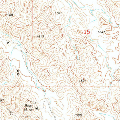 United States Geological Survey Middle Camp Mountain, AZ (1971, 24000-Scale) digital map
