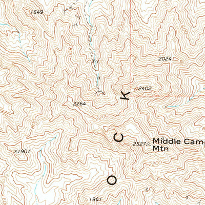 United States Geological Survey Middle Camp Mountain, AZ (1971, 24000-Scale) digital map