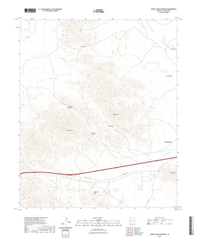 United States Geological Survey Middle Camp Mountain, AZ (2021, 24000-Scale) digital map