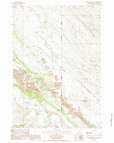 United States Geological Survey Middle Creek Butte, SD-WY (1984, 24000-Scale) digital map