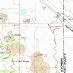 United States Geological Survey Middle Creek Butte, SD-WY (1984, 24000-Scale) digital map