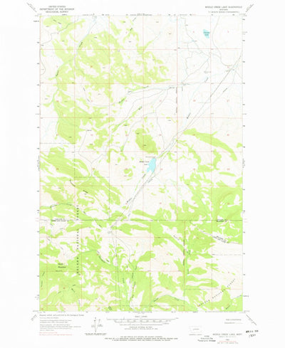 United States Geological Survey Middle Creek Lake, MT (1962, 24000-Scale) digital map