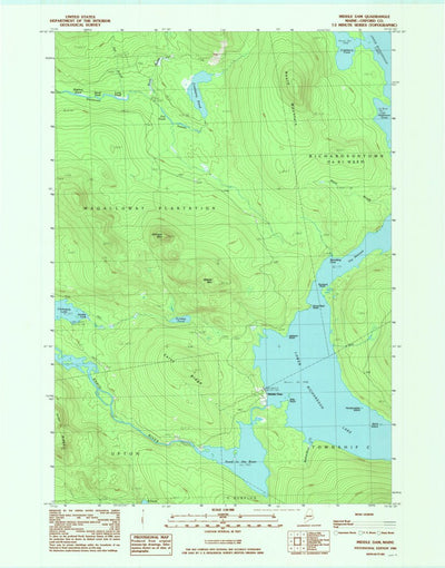 United States Geological Survey Middle Dam, ME (1984, 24000-Scale) digital map