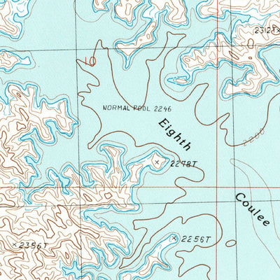 United States Geological Survey Middle Eighth Coulee, MT (1985, 24000-Scale) digital map
