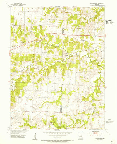 United States Geological Survey Middle Grove, MO (1952, 24000-Scale) digital map