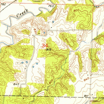 United States Geological Survey Middle Grove, MO (1952, 24000-Scale) digital map