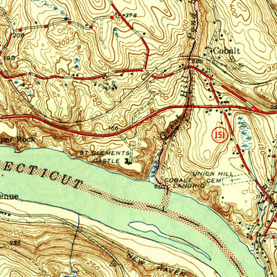 United States Geological Survey Middle Haddam, CT (1945, 31680-Scale) digital map