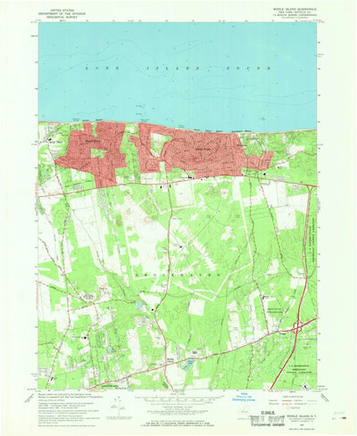 United States Geological Survey Middle Island, NY (1967, 24000-Scale) digital map