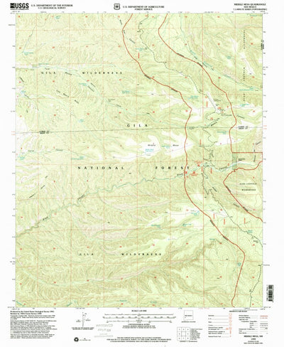 United States Geological Survey Middle Mesa, NM (1999, 24000-Scale) digital map