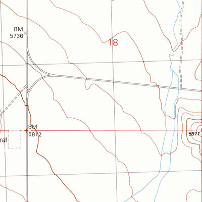 United States Geological Survey Middle Mountain, UT (1991, 24000-Scale) digital map