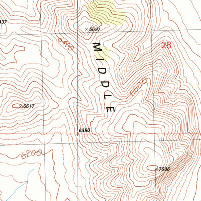 United States Geological Survey Middle Mountain, UT (1991, 24000-Scale) digital map