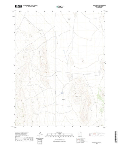 United States Geological Survey Middle Mountain, UT (2023, 24000-Scale) digital map