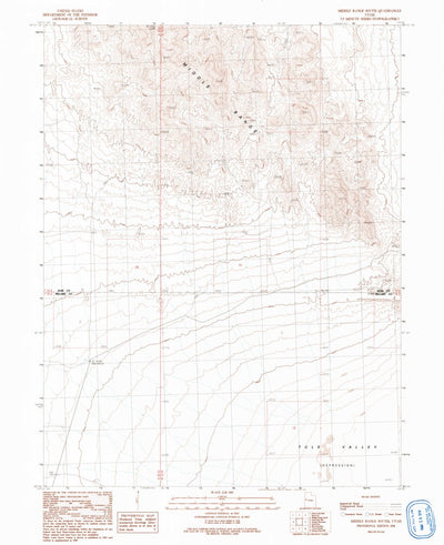 United States Geological Survey Middle Range South, UT (1991, 24000-Scale) digital map