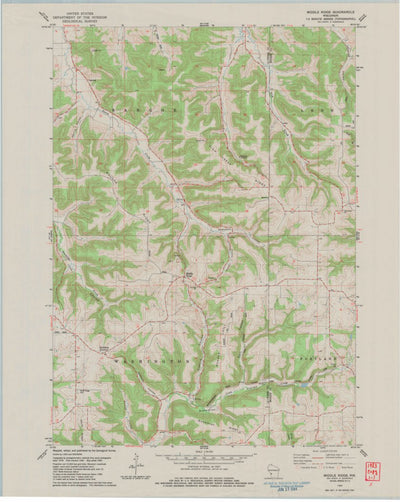 United States Geological Survey Middle Ridge, WI (1983, 24000-Scale) digital map