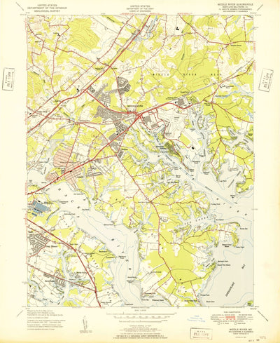 United States Geological Survey Middle River, MD (1951, 24000-Scale) digital map
