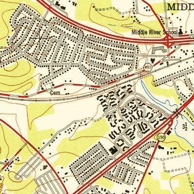 United States Geological Survey Middle River, MD (1951, 24000-Scale) digital map