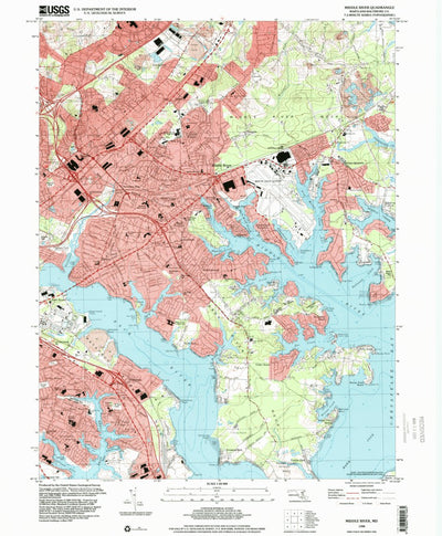 United States Geological Survey Middle River, MD (1998, 24000-Scale) digital map