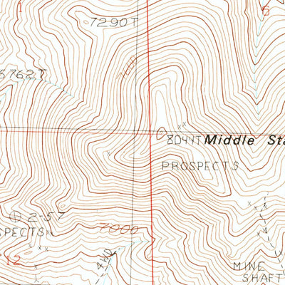 United States Geological Survey Middle Stack Mountain, NV (1989, 24000-Scale) digital map