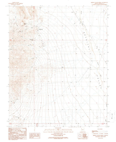 United States Geological Survey Middle Water Spring, AZ (1989, 24000-Scale) digital map