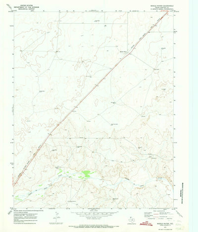 United States Geological Survey Middle Water, TX (1971, 24000-Scale) digital map