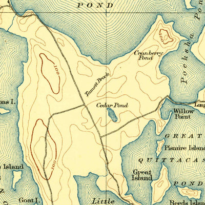 United States Geological Survey Middleboro, MA (1888, 62500-Scale) digital map