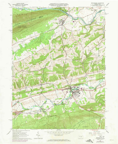 United States Geological Survey Middleburg, PA (1965, 24000-Scale) digital map
