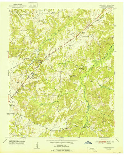 United States Geological Survey Middleburg, TN (1951, 24000-Scale) digital map