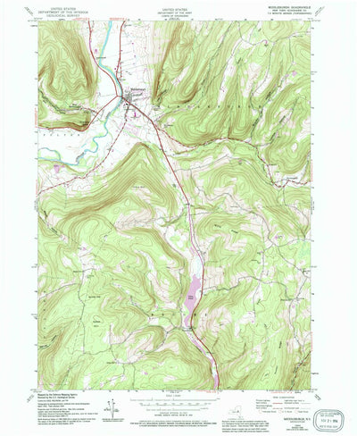 United States Geological Survey Middleburgh, NY (1944, 24000-Scale) digital map