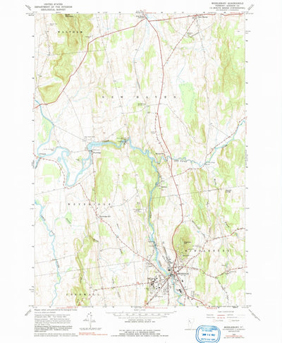 United States Geological Survey Middlebury, VT (1963, 24000-Scale) digital map