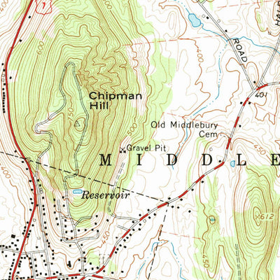 United States Geological Survey Middlebury, VT (1963, 24000-Scale) digital map
