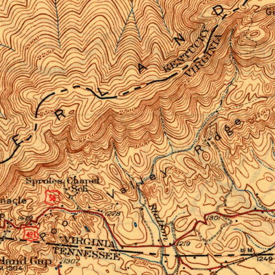 United States Geological Survey Middlesboro, KY-TN-VA (1930, 62500-Scale) digital map