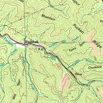United States Geological Survey Middlesboro, KY-TN-VA (1977, 100000-Scale) digital map
